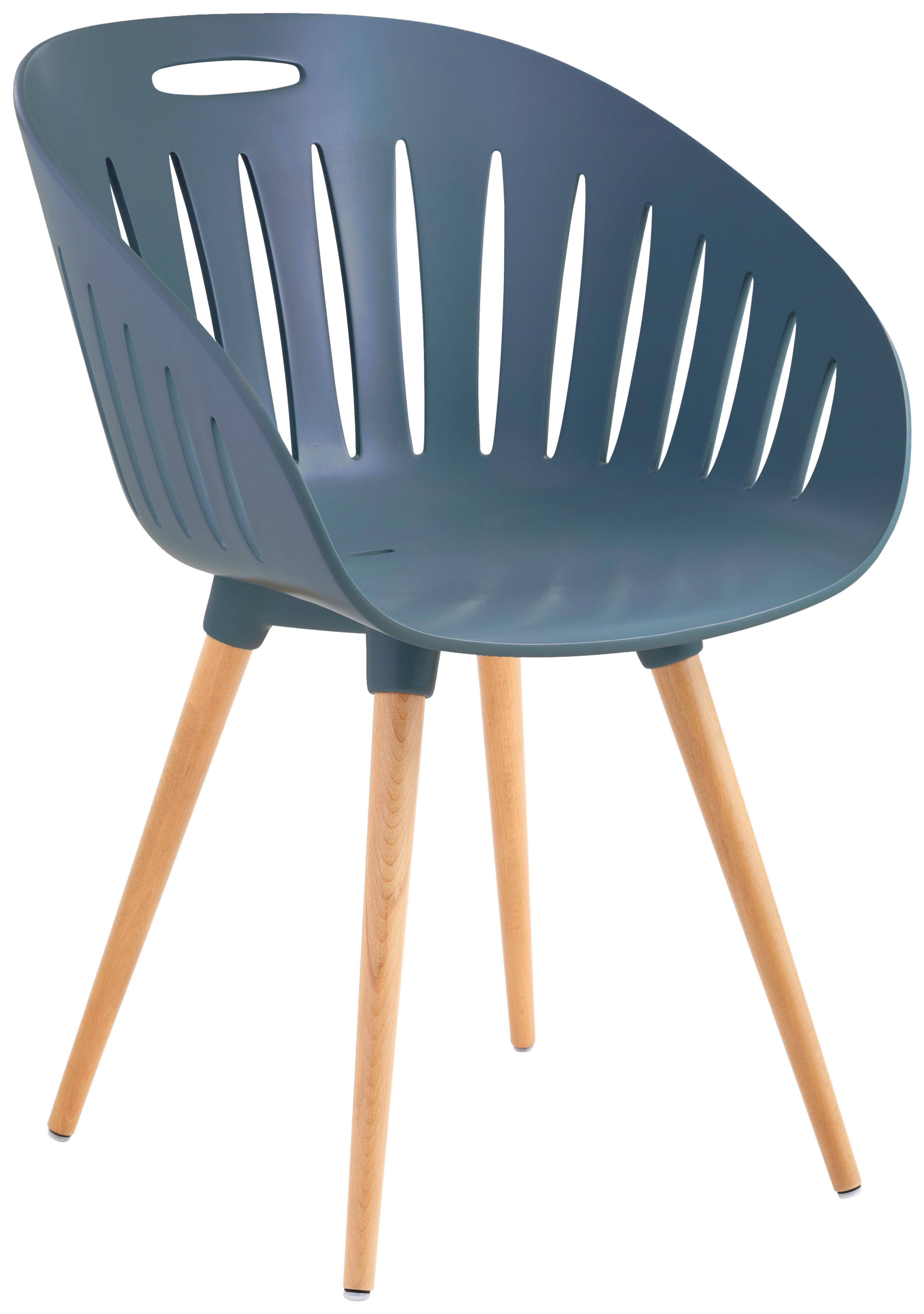 FOTEL OGRODOWY LINO - kolor bukowy/antracytowy, Natur, tworzywo sztuczne/drewno (54,5/86/53cm) - Mömax