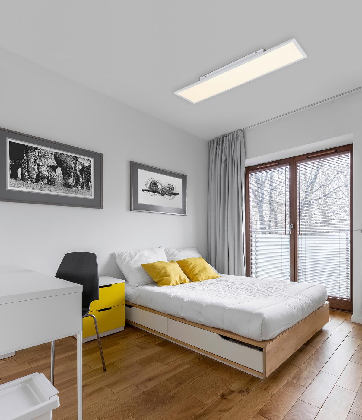 PANEL LED MARIA - biały, Trend, tworzywo sztuczne/metal (119,5/29,5/4,7cm) - Novel