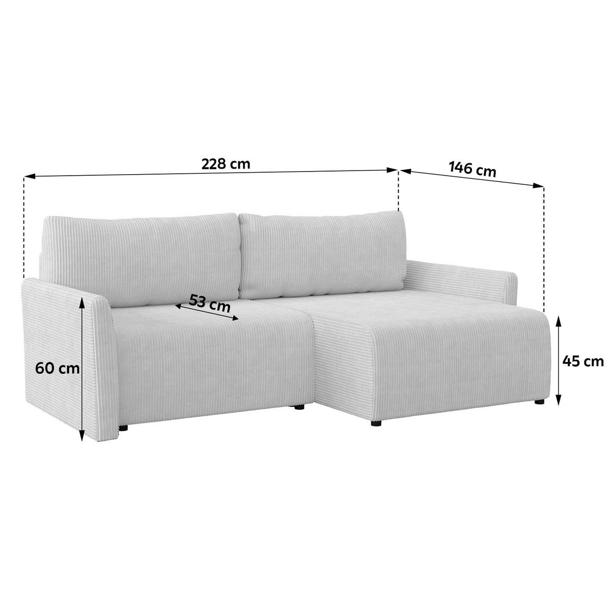 Coltar SONOS - antracit/ecru, Modern, textil (228/146cm) - Modern Living