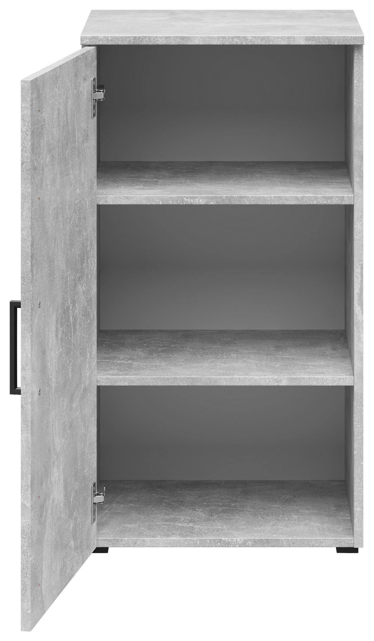 Kommode Multistauraum Betonoptik - Anthrazit/Schwarz, Modern, Holzwerkstoff/Kunststoff (45/83/40cm) - Premium Living
