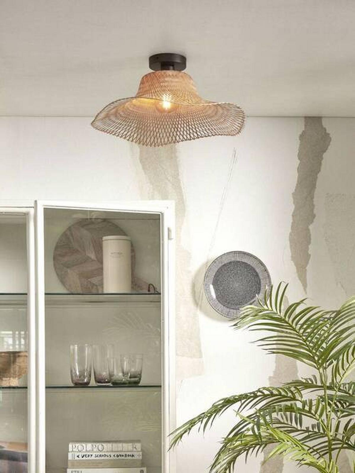 Deckenleuchte Ibiza in Naturfarben max. 60 Watt - Naturfarben, Trend (50/50/15cm) - Good & Mojo