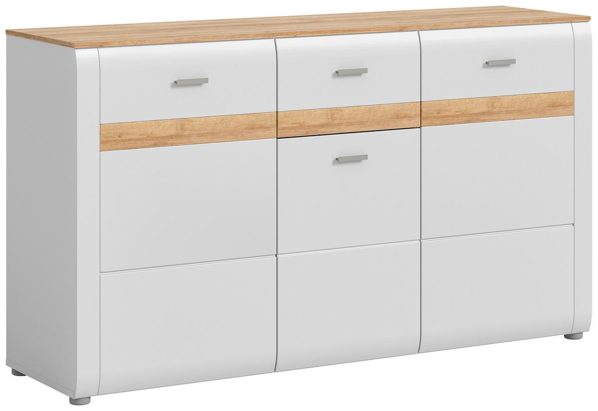 Sideboard Ashton ca. 150x86 cm Aschgrau/Eiche - Design, Holzwerkstoff/Kunststoff (150/86/43cm) - MID.YOU