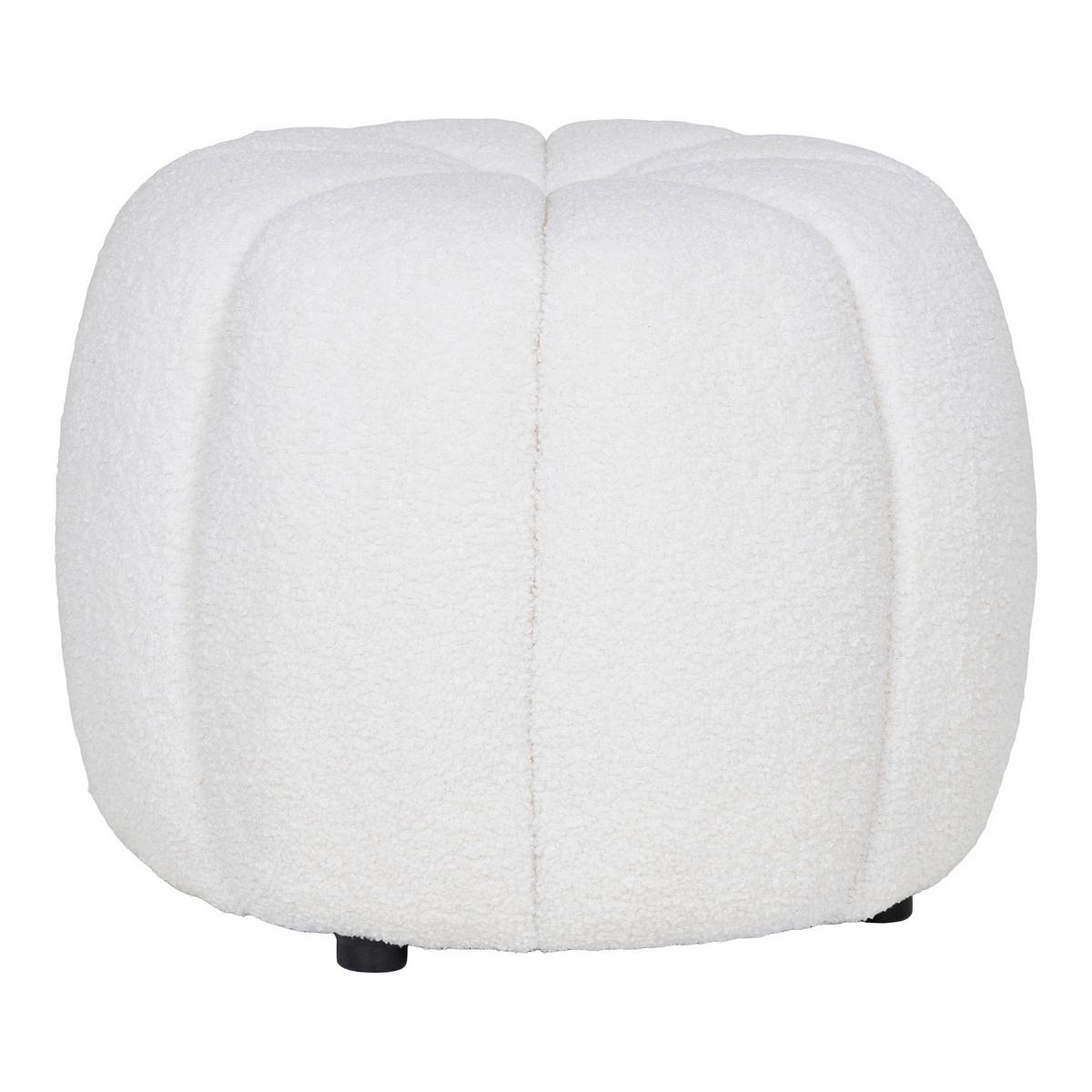Pouf Paisley Weiß - Weiß, Basics, Textil (48/38/48cm)