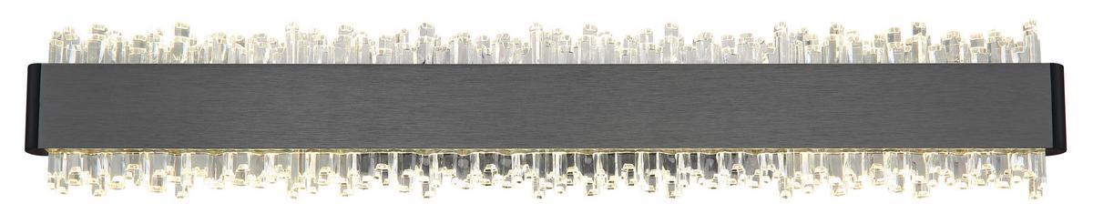 Led Zidna Svjetiljka Stalagmita - siva/prozirno, Design, metal/plastika (48/8/4cm) - Globo