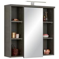 Omara Z Ogledalom Veris -Top-, Temno Siva - temno siva/črna, Konvencionalno, kovina/umetna masa (69/68/20cm) - Mömax