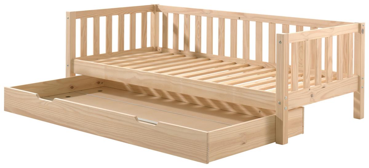 Ausziehbett "Fritz" 90x200 cm, kieferfarben - Kieferfarben, MODERN, Holz/Holzwerkstoff (90/200cm) - MID.YOU