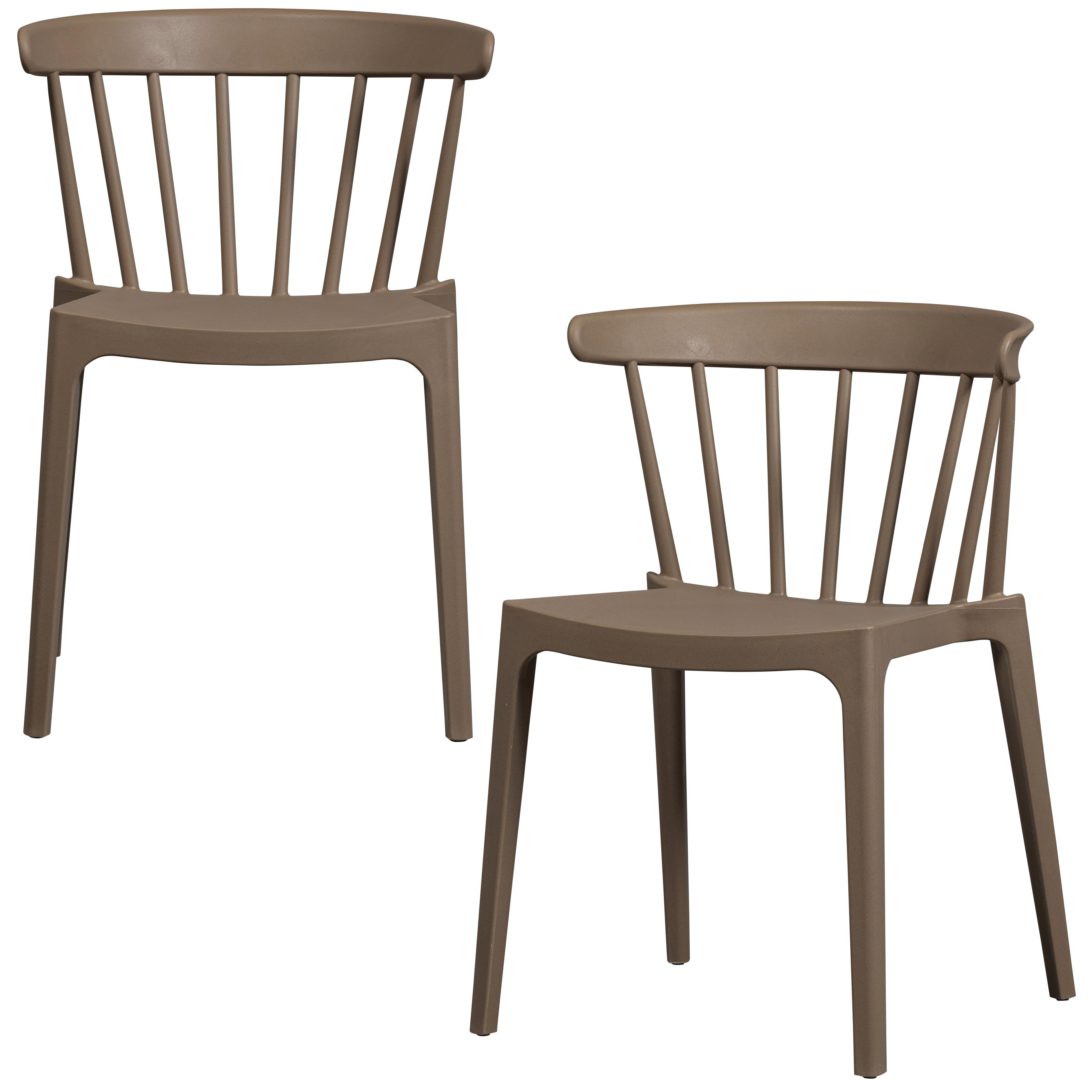 Gartenstuhl-Set Bliss Braun - Braun, MODERN, Naturmaterialien/Kunststoff (52/75/53cm) - Gardenson