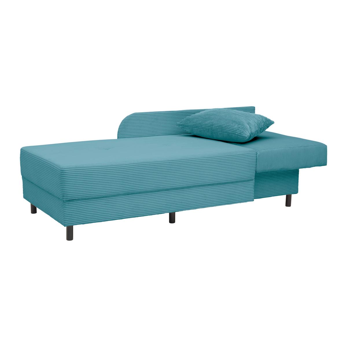 Liege Nova Petrol - Petrol/Schwarz, MODERN, Holz/Textil (145/62/85cm) - Mömax