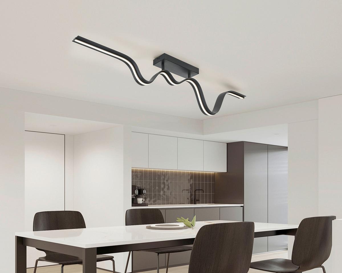 LAMPA SUFITOWA BEATRIX - czarny, Trend, tworzywo sztuczne/metal (100/8/20,5cm) - Collett's Monde