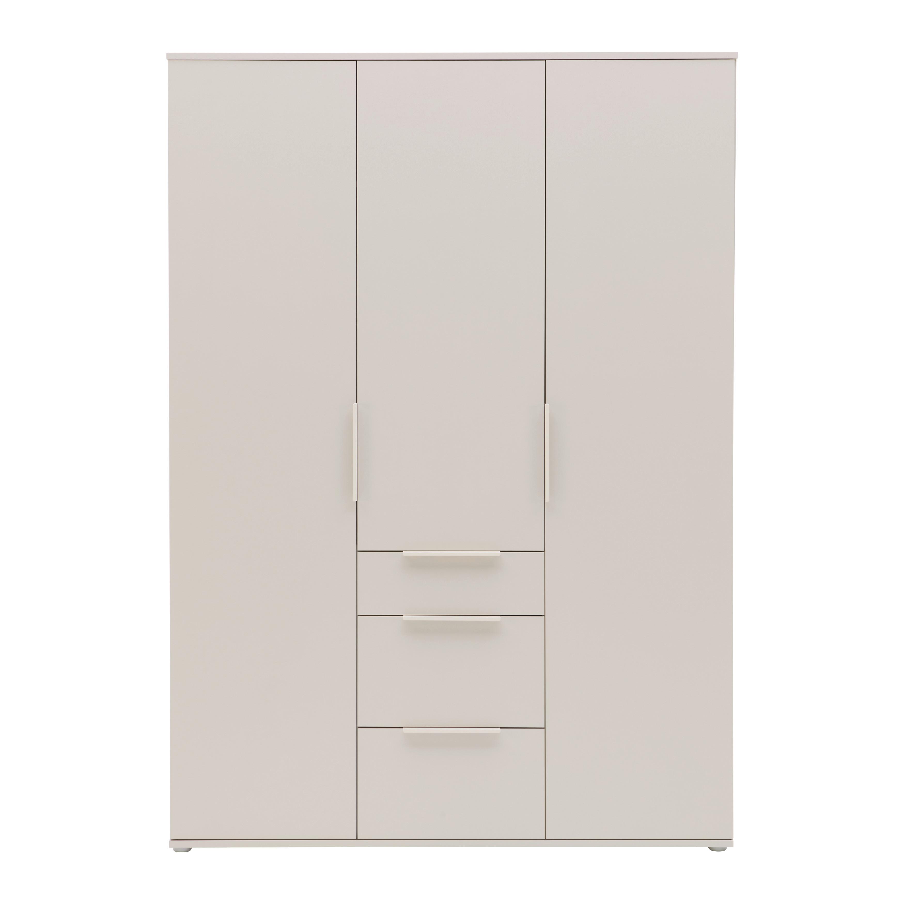 GARDEROB MED GÅNGJÄRNSDÖRRAR DUNE 5 -EXKLUSIV- - kashmir, Modern, metall/trämaterial (135/197/55cm) - Mömax