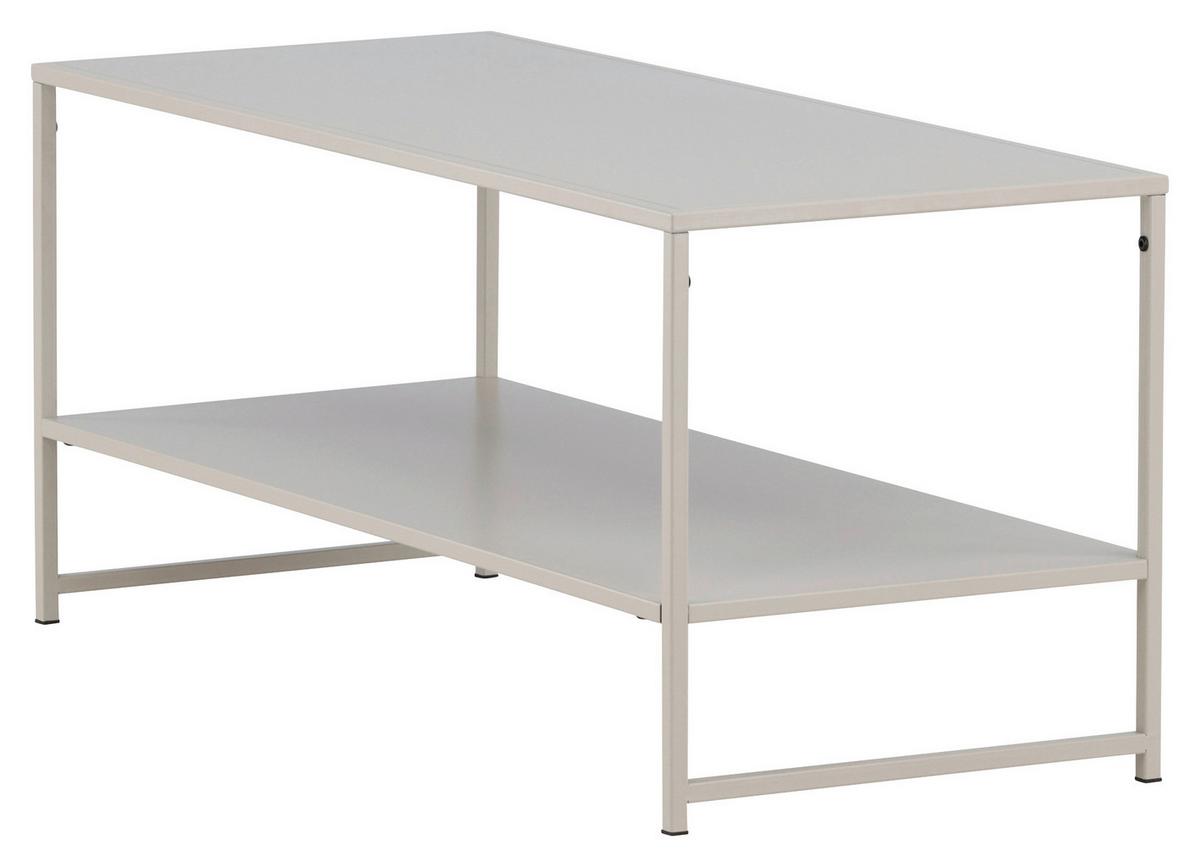 COUCHTISCH STAAL - Beige, Design, Metall (102/43/45cm) - Livetastic