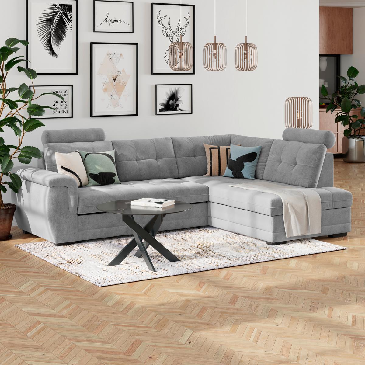 Coltar FALCO NEW - gri deschis, Konventionell, textil (183/251cm) - Mömax