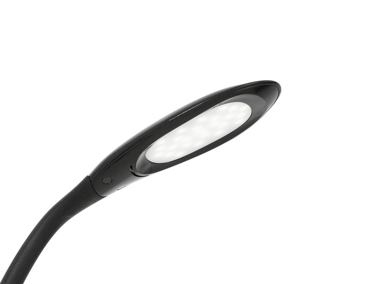Lampă de birou cu LED Nihat - negru/transparent, Modern, plastic/metal (max 30/13,5/max 53cm) - Mömax