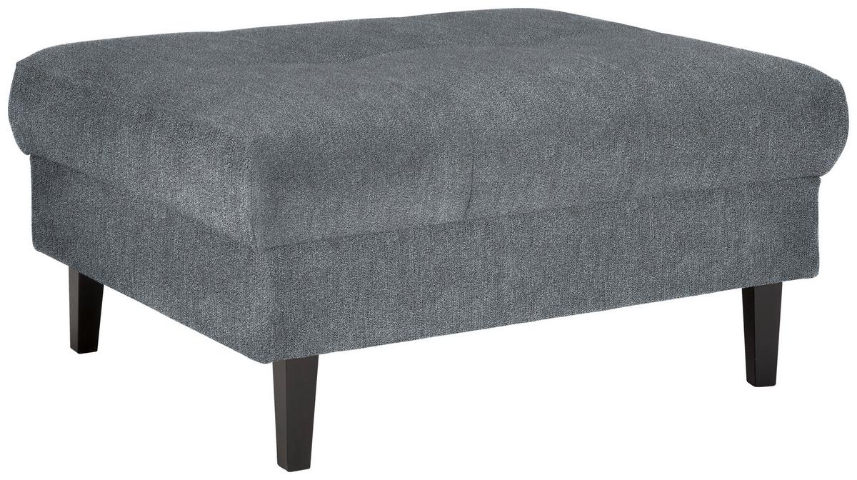 Hocker Boston Blaugrau - Blaugrau/Schwarz, KONVENTIONELL, Holz/Textil (93/46/75cm) - Based