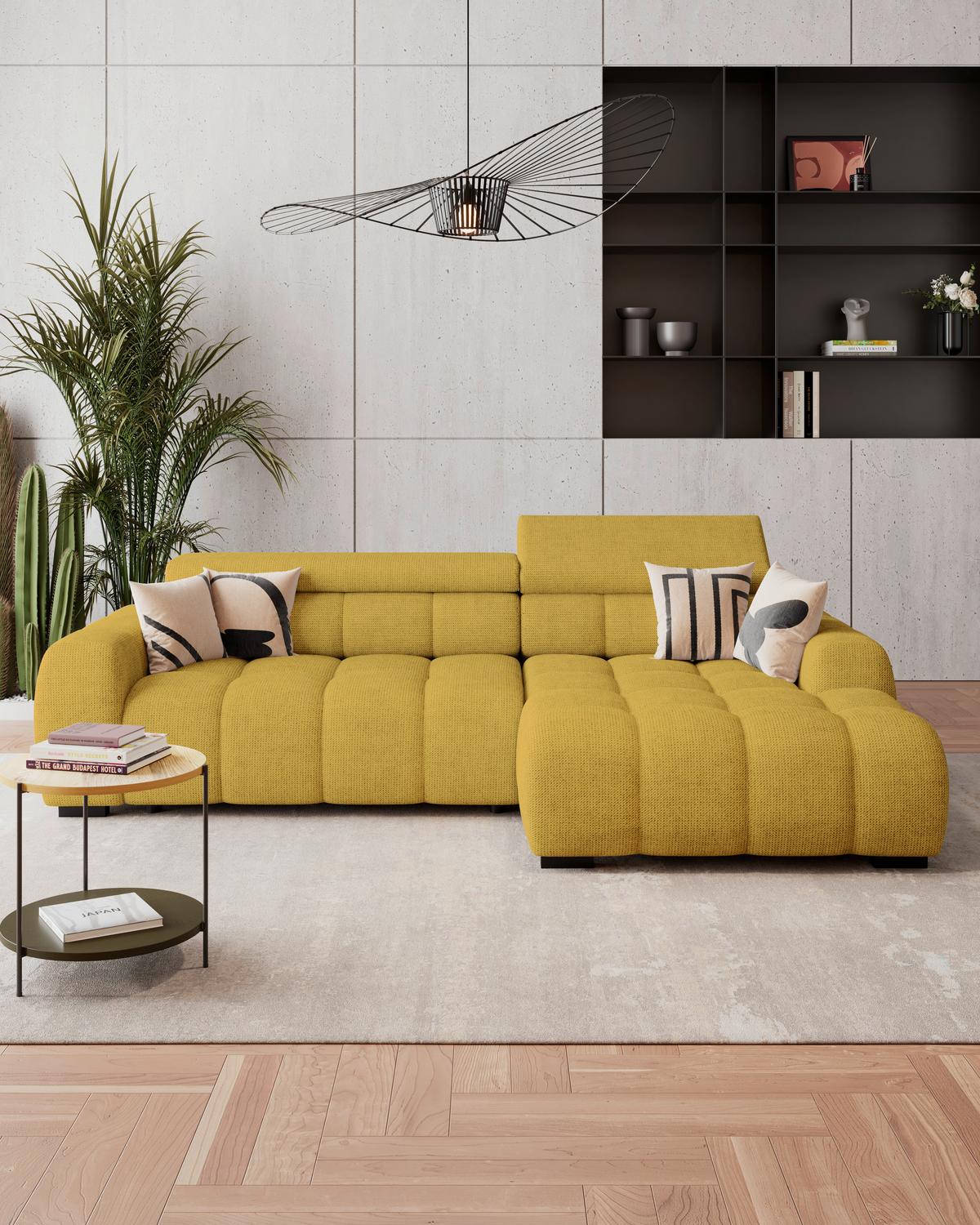 Coltar FARGO S - galben muștar, Trend, textil (285/168cm)