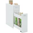 Unterschrank Weiß - Silberfarben/Schwarz, Holzwerkstoff/Kunststoff (20,0/61,0/45,0cm) - MÖMAX modern living