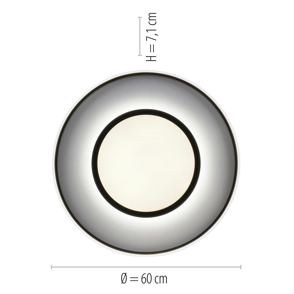 LED-Deckenleuchte Arenda max. 36 Watt - Schwarz, Design, Kunststoff/Metall (60/10cm)