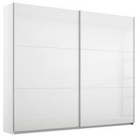 Tolóajtós Szekrény Aurelio - alumíniumszínű/fehér, Modern, faalapú anyag/fém (218/210/59cm)