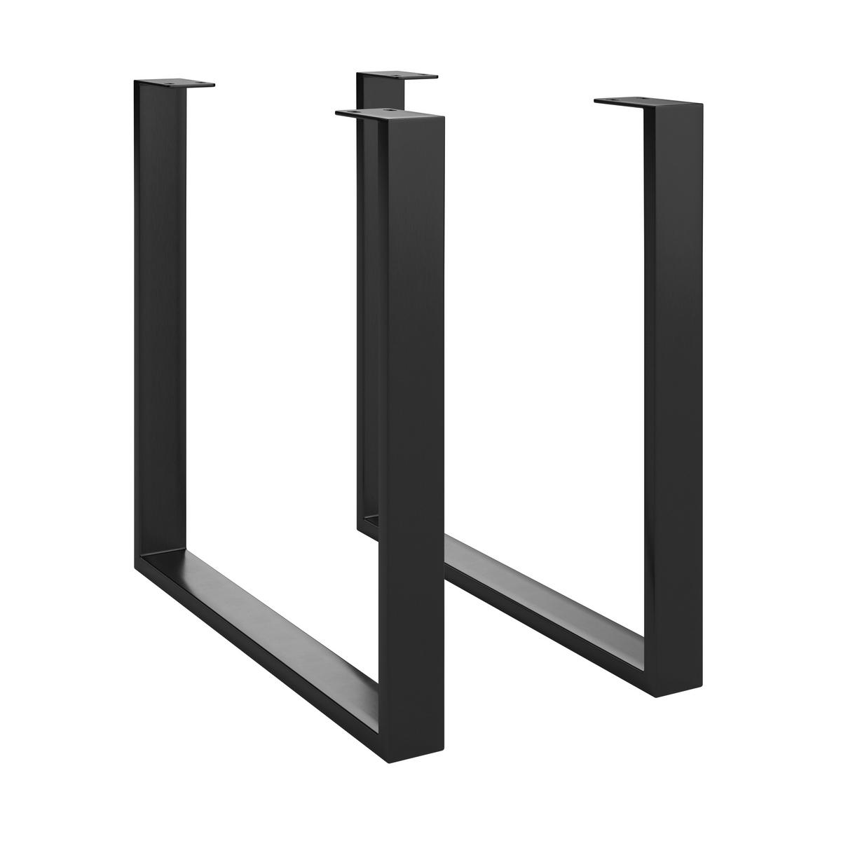 Tischgestell Noah Schwarz - Schwarz, MODERN, Metall (78/72/7,5cm) - Mömax