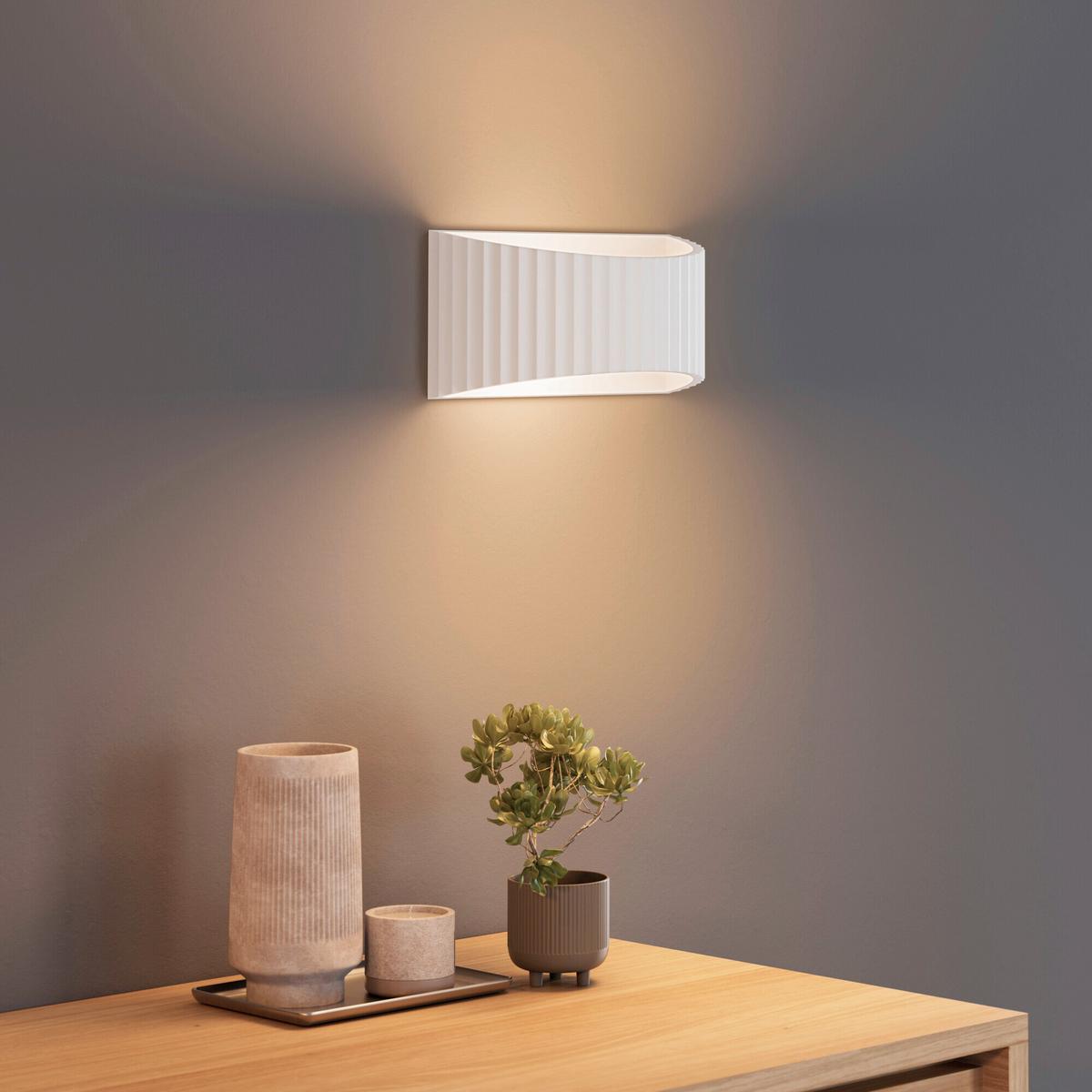 KINKIET DCR PLSTR BANDFLAT W 290 1XE27 - biały, Basics, kamień (29/11,8/15cm) - Osram