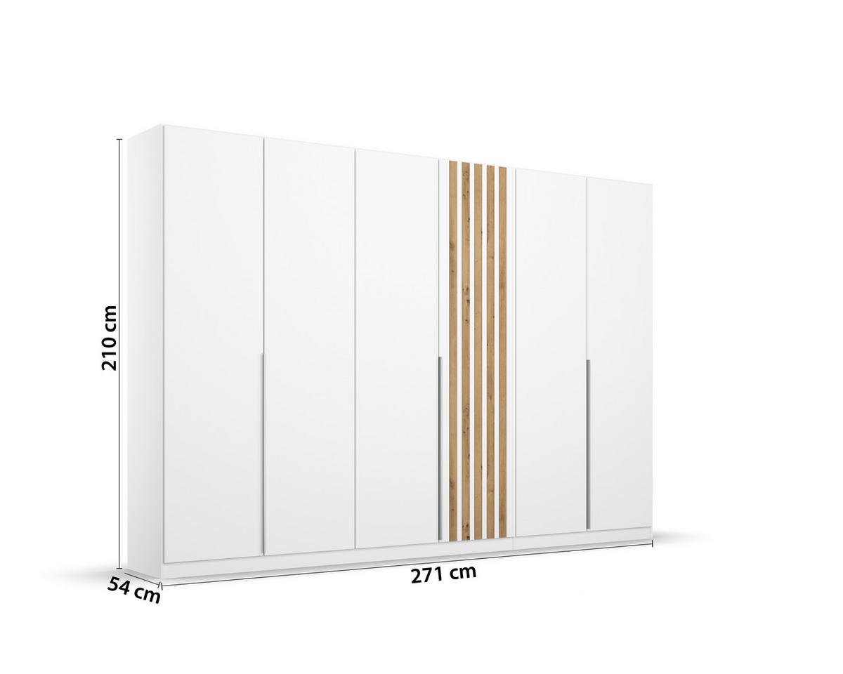 Ormar S Klasičnim Vratima Lamella - bijela/hrast Artisan, Moderno, drvni materijal/metal (271/210/54cm) - Modern Living