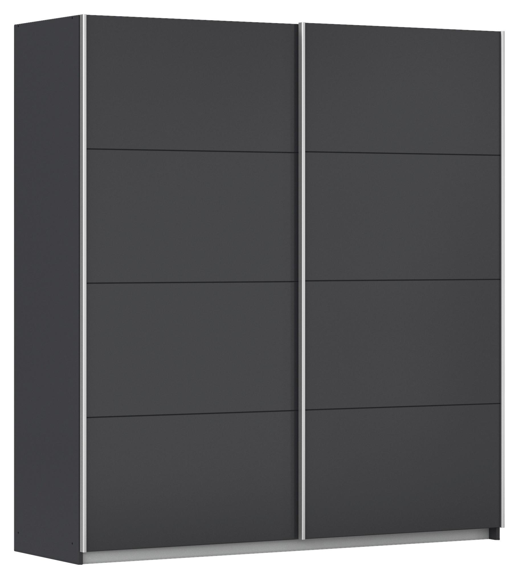 Ormar S Kliznim Vratima Subito - boje grafita/boje aluminija, Moderno, drvni materijal/metal (181/197/61cm) - Modern Living
