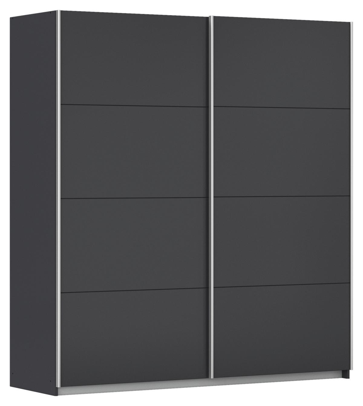 Ormar S Kliznim Vratima Subito - boje grafita/boje aluminija, Moderno, drvni materijal/metal (181/197/61cm) - Modern Living