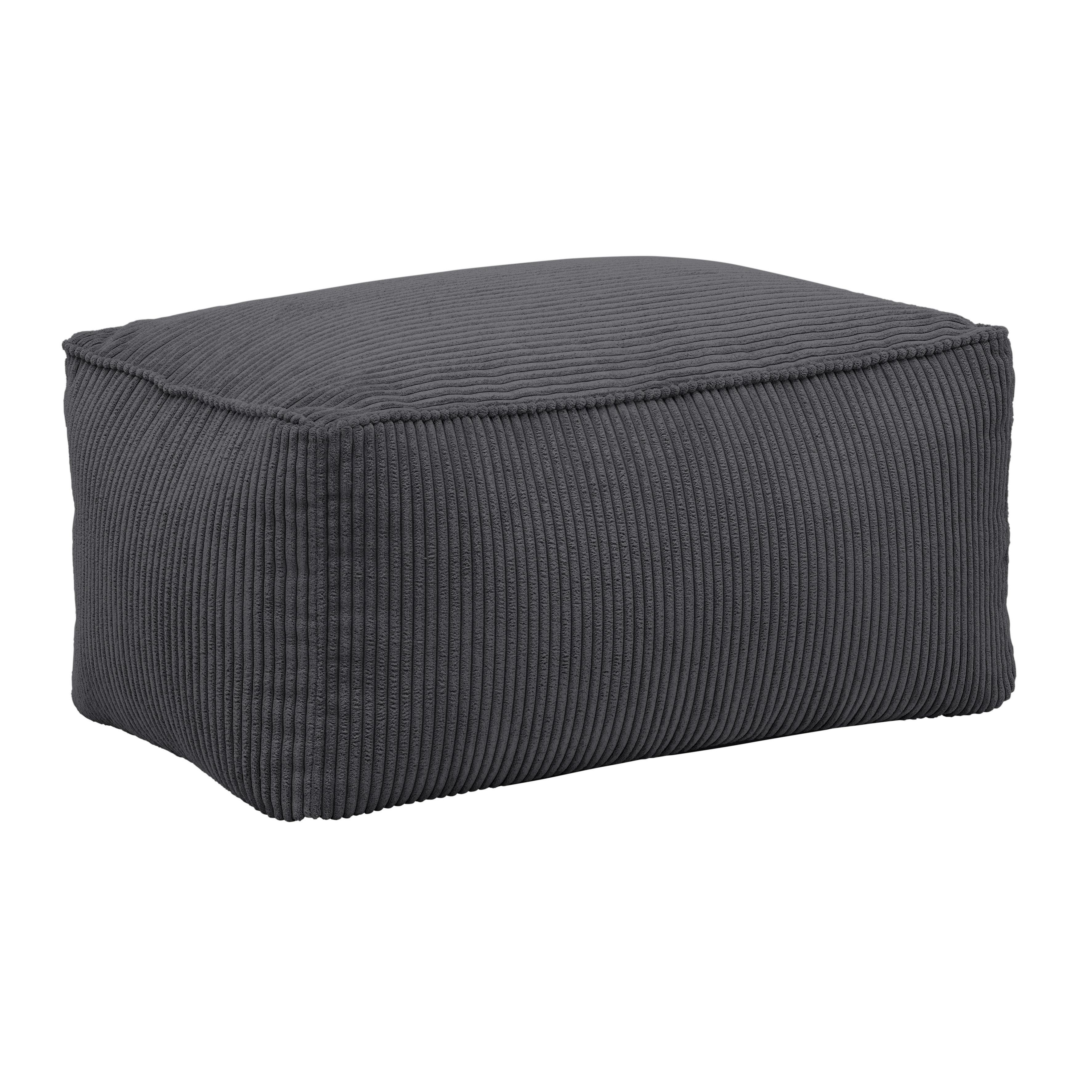 Hocker Caroline Anthrazit - Anthrazit, MODERN, Textil (80/38/50cm) - Mömax