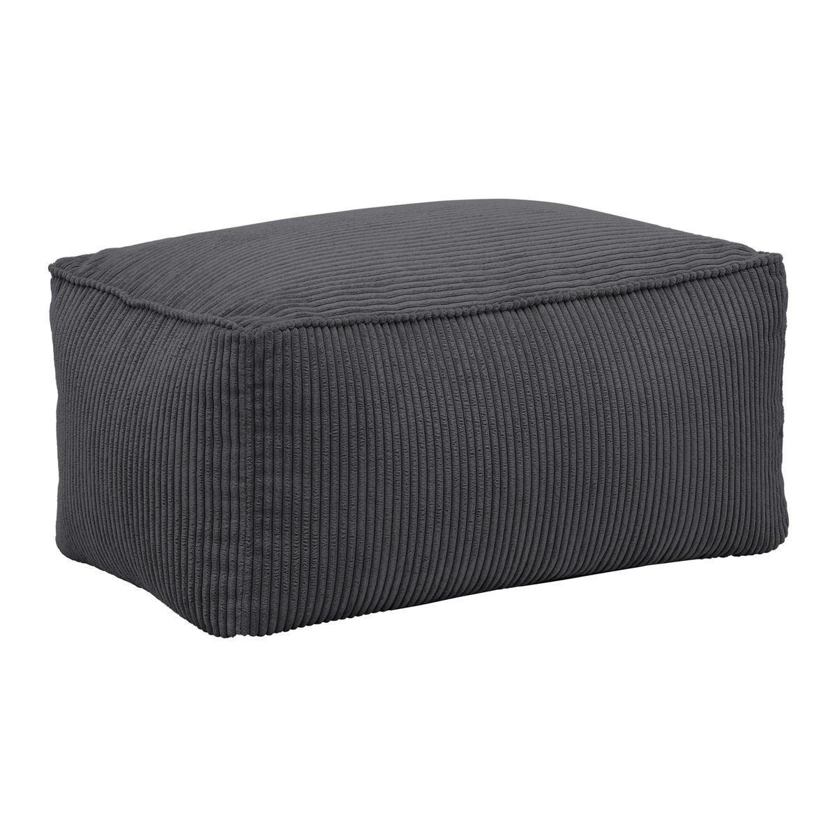 Hocker Caroline Anthrazit - Anthrazit, MODERN, Textil (80/38/50cm) - Mömax