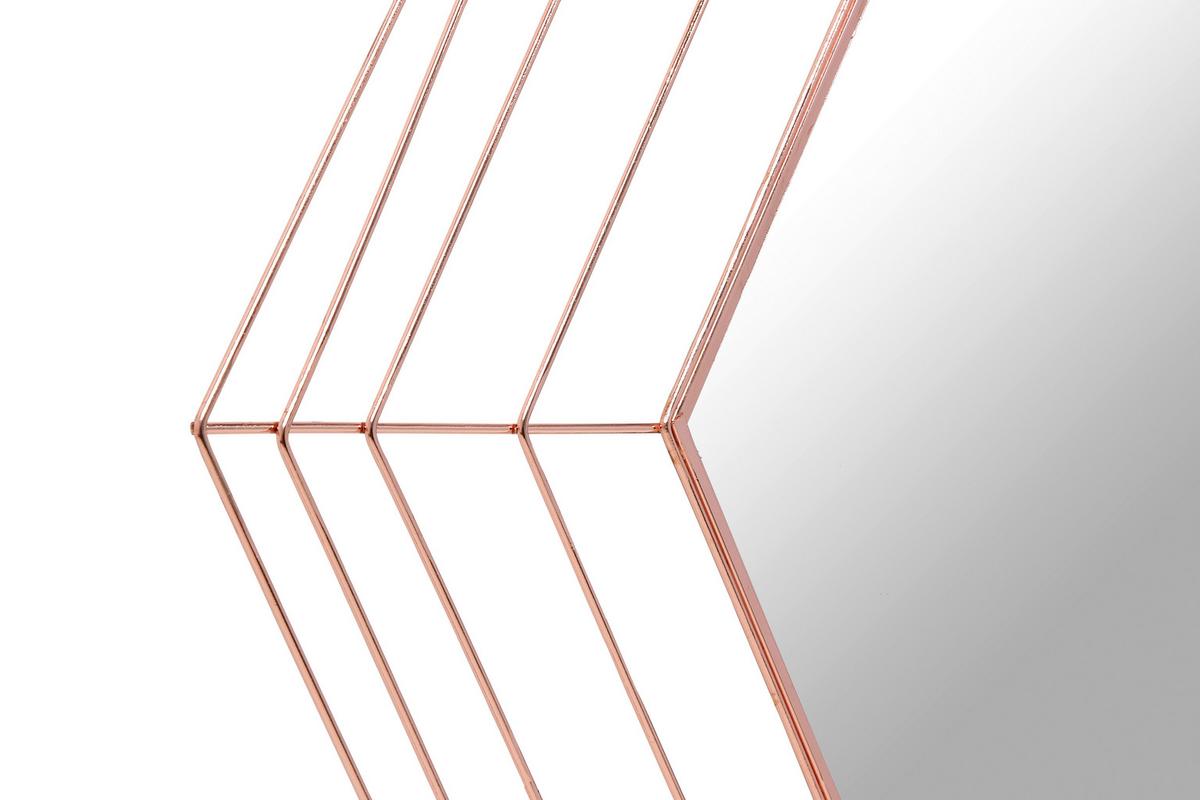 Fali Tükör Romeo 110 Kupfer - rézszínű, Basics, üveg/fém (79,5/69/1,5cm) - Kayoom