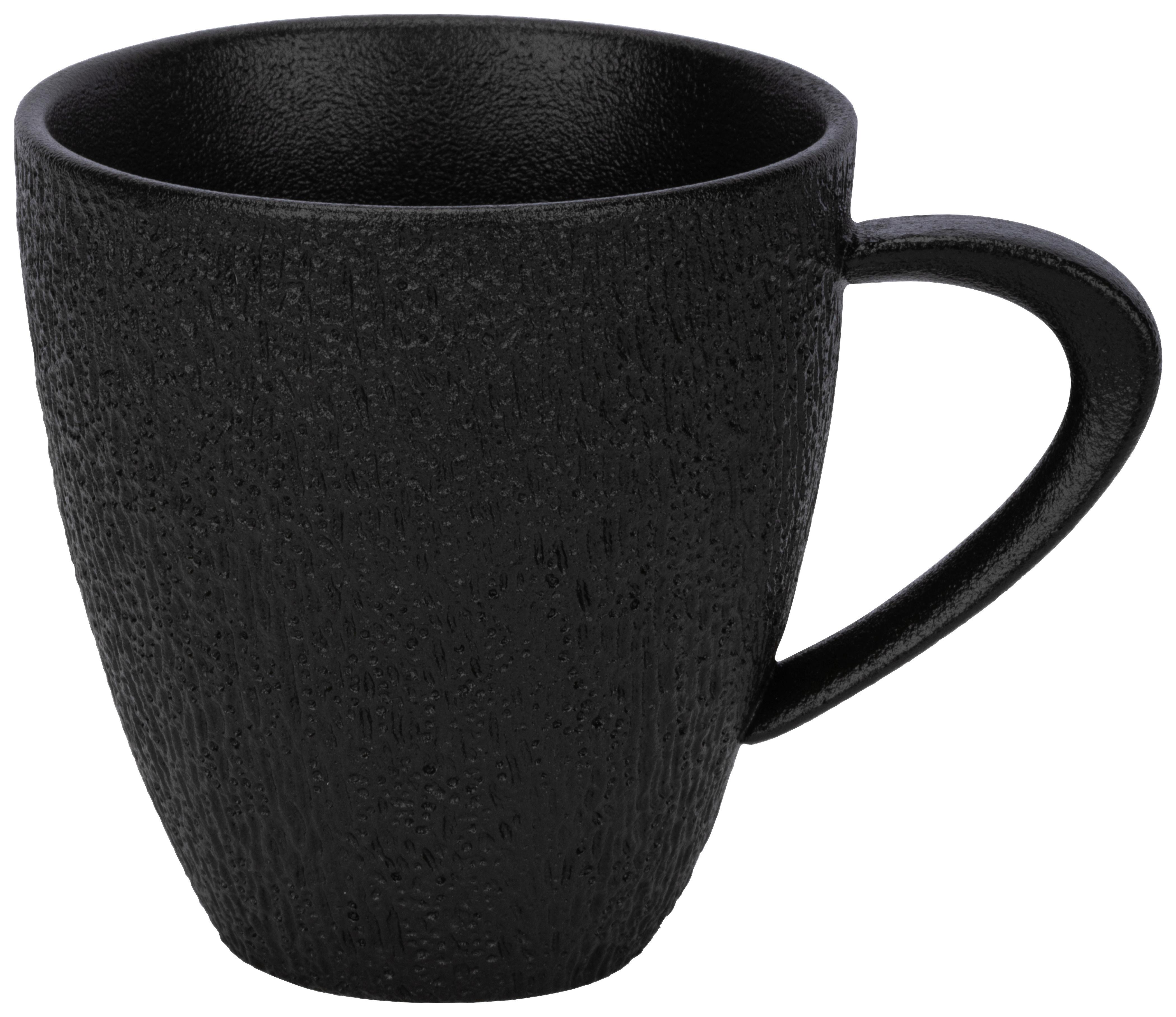 Kaffeebecher Haruki in Schwarz max. 380ml - Schwarz, Modern, Keramik (9,4/9,8cm) - Mömax