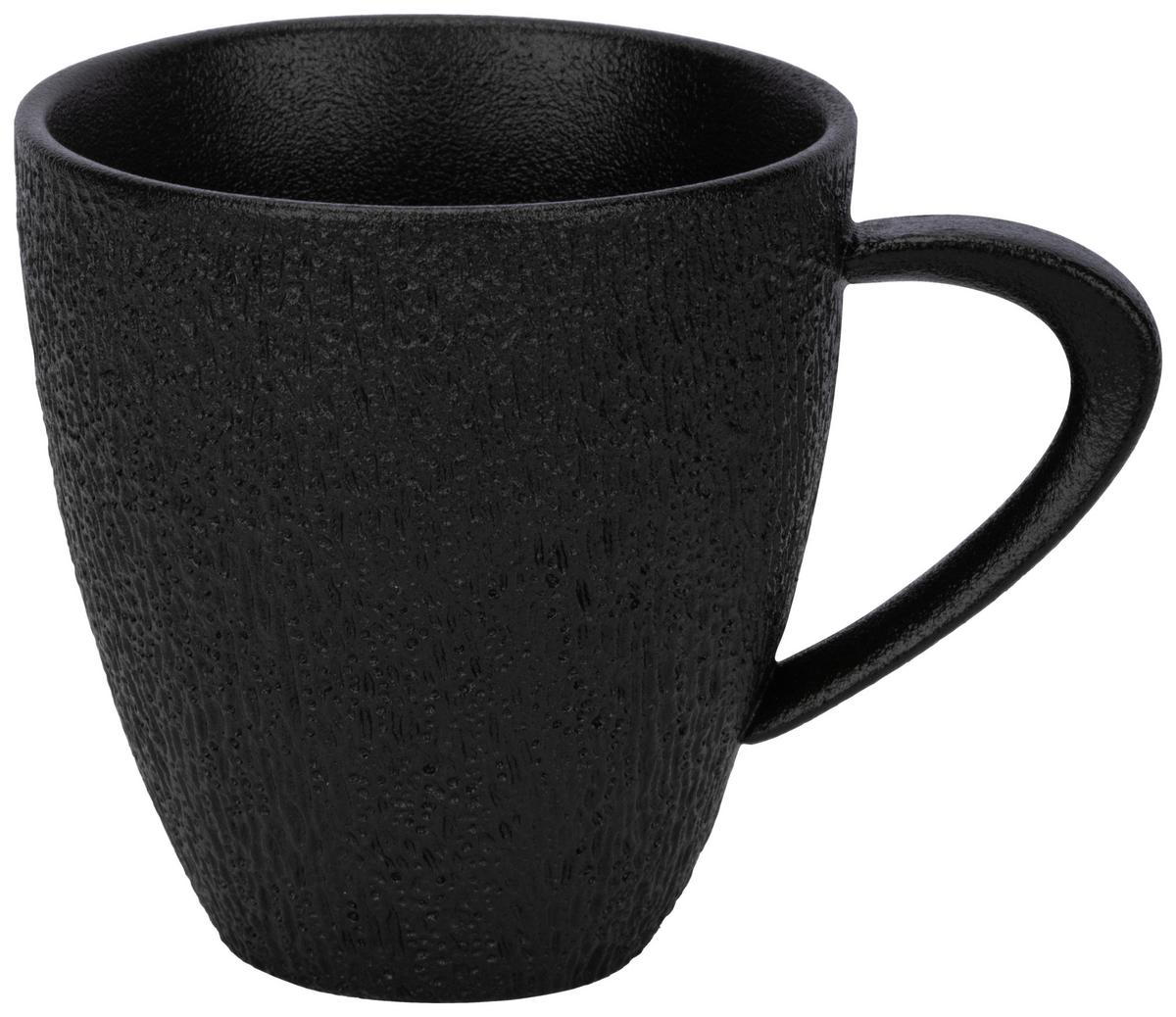 Kaffeebecher Haruki in Schwarz max. 380ml - Schwarz, MODERN, Keramik (9,4/9,8cm) - Mömax