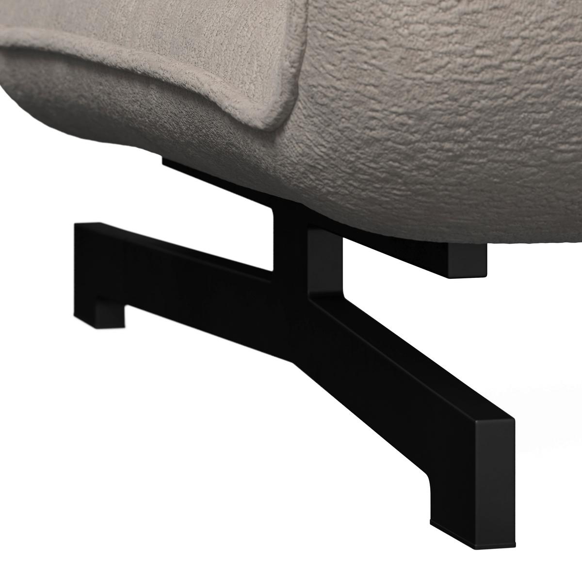 Kanapéágy Luna - bézs/fekete, Modern, textil/fém (142/62/40cm) - Bessagi Home