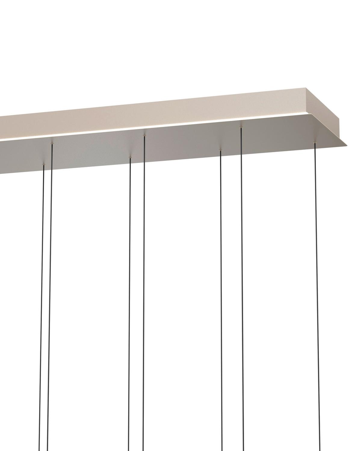 LAMPA WISZĄCA LED 7039-1013 QUIBERON - kolor piaskowy, Design, metal (110/31/180cm)