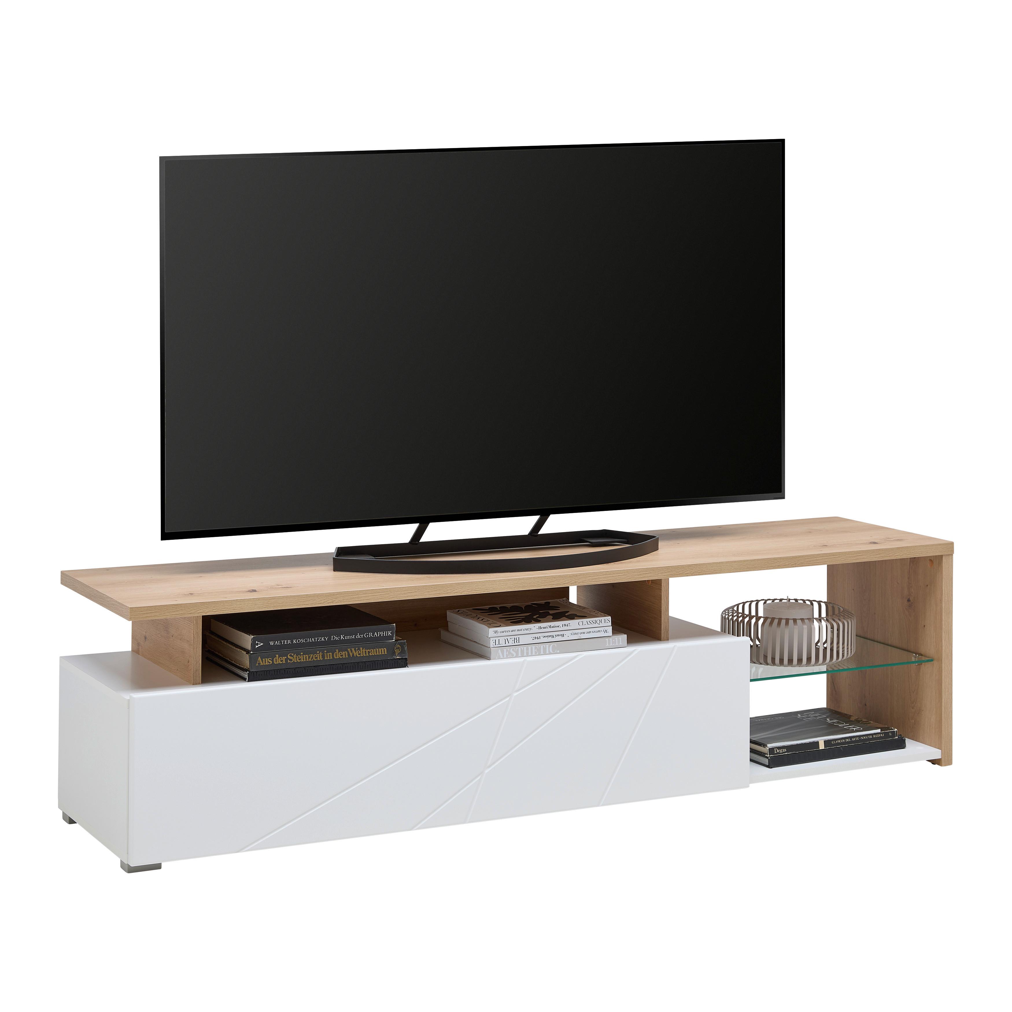 TV-BÄNK ARCTIC - vit/ek Artisan, Modern, trämaterial (170/47/42cm) - Mömax