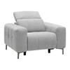 FAUTEUIL ALVARO - gris/gris foncé, MODERN, métal/matière synthétique (115/79/109cm) - Mömax
