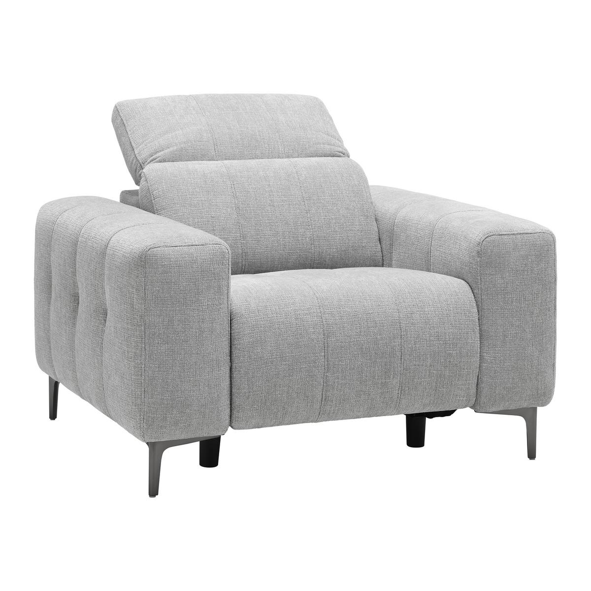 Sessel Alvaro Dunkelgrau/Hellgrau - Dunkelgrau/Grau, MODERN, Holz/Kunststoff (115/79/109cm) - Mömax