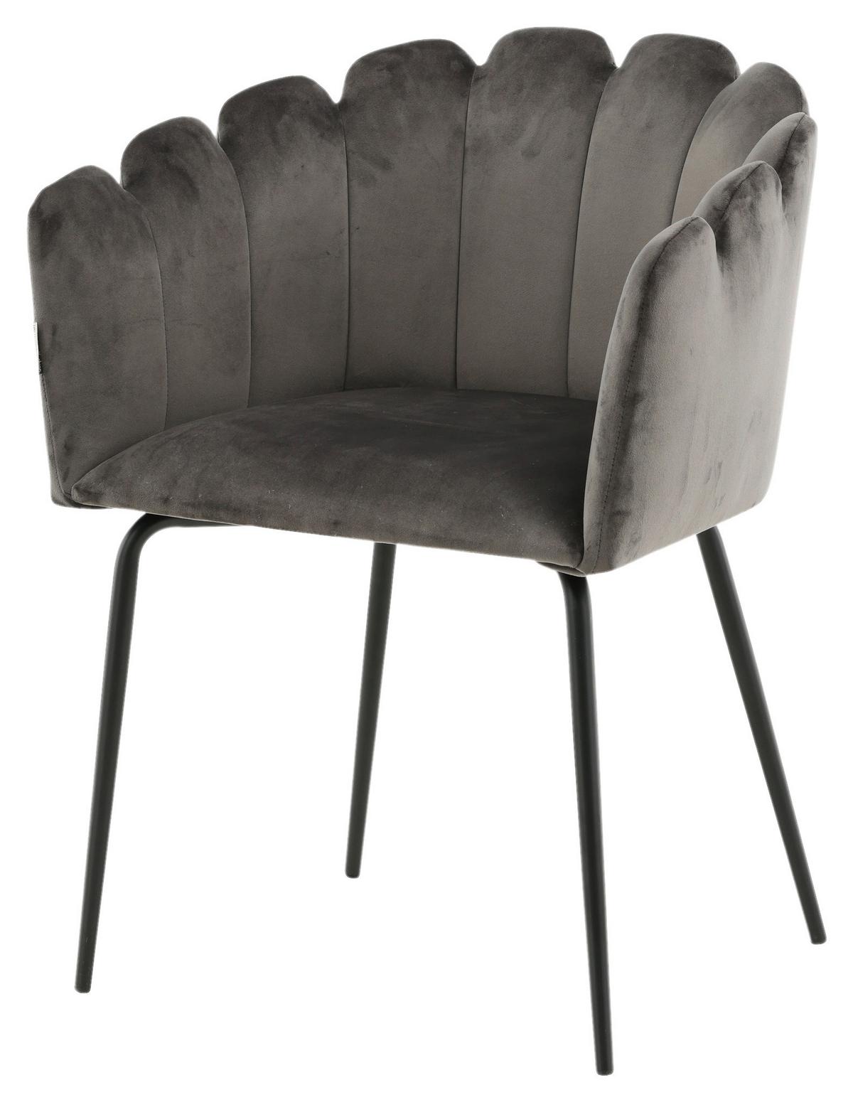 STUHL LIMHAMN - Grau, Design, Textil/Metall (61/76.56/54cm) - Livetastic