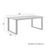 UTEBORD RUBY - mörkgrå/teakfärg, Modern, metall/plast (210/75/100cm) - Bessagi Garden