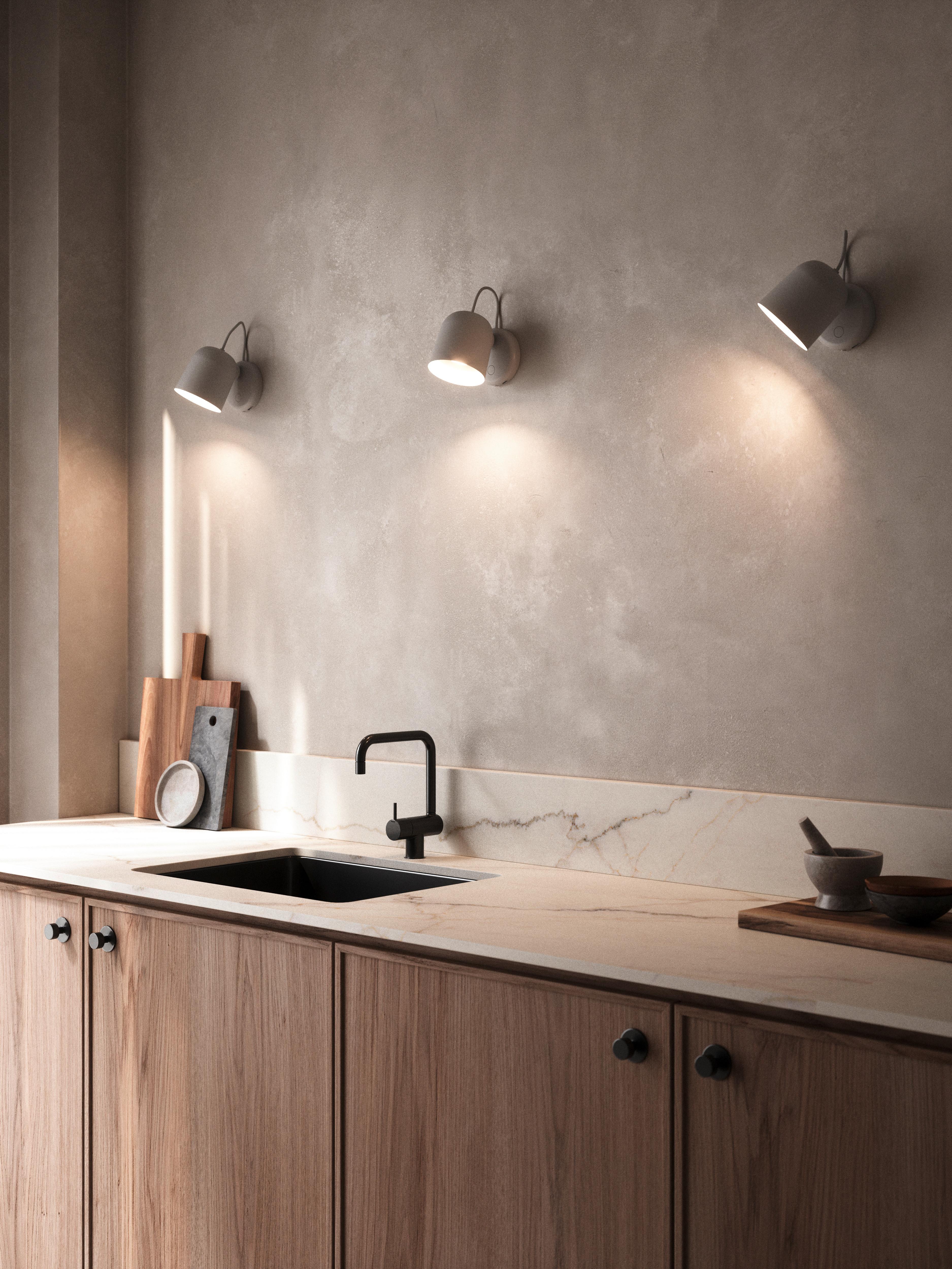KINKIET 2120601010 ANGLE WALA GRAU - szary, Design, metal (10/5,2/7,2cm) - Nordlux