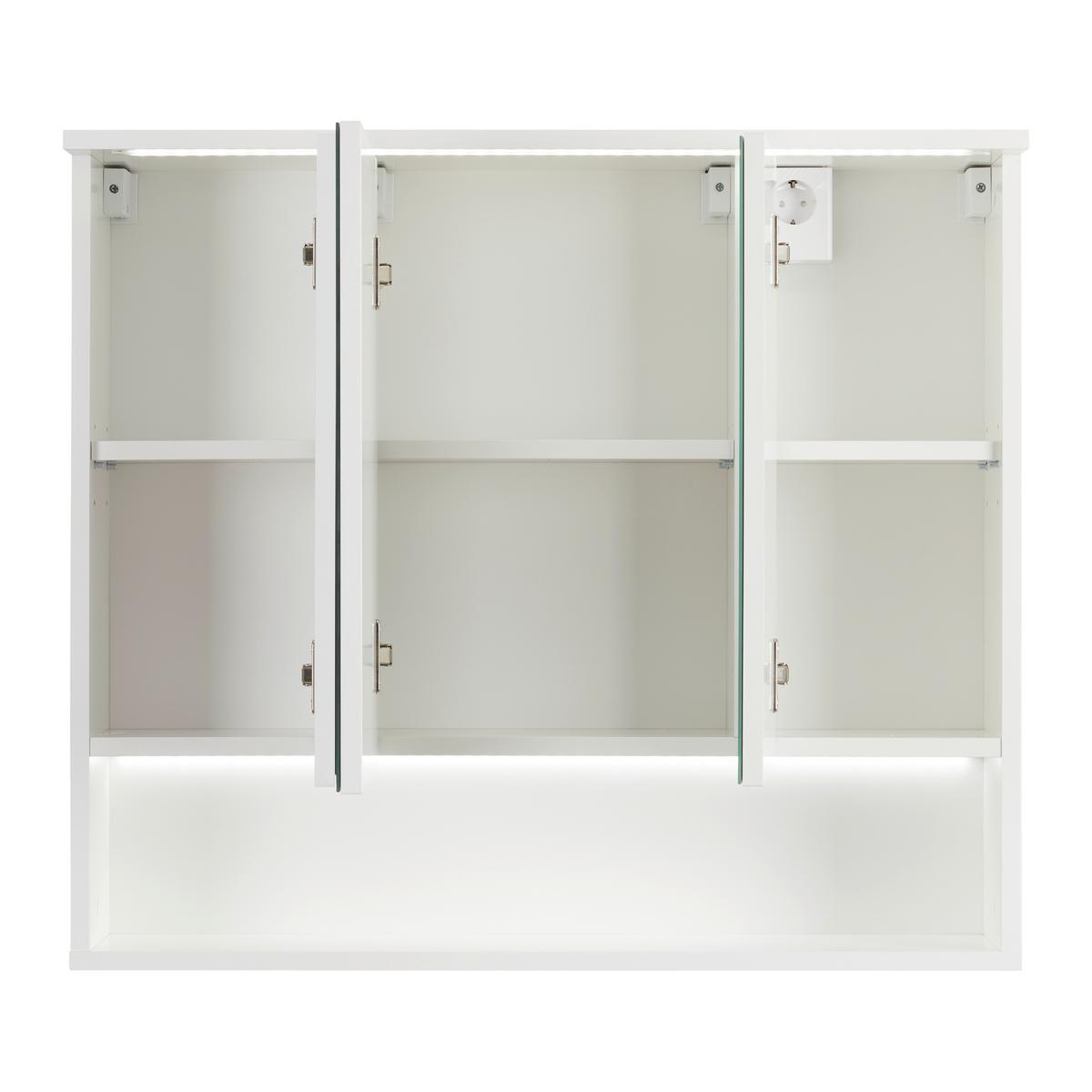 Spiegelschrank Best 80 in Weiß - MODERN, Glas/Holzwerkstoff (80/70/23cm) - Mömax
