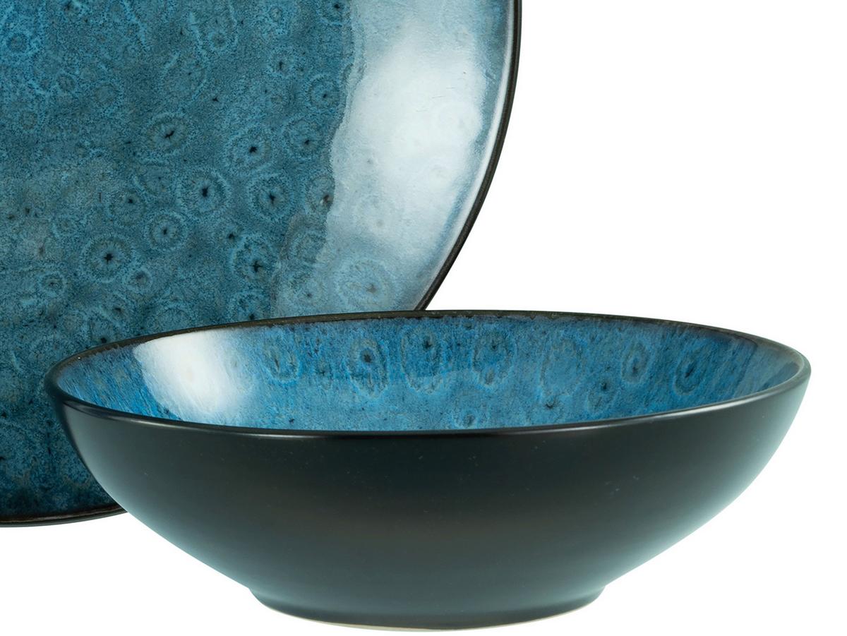Jedilni Servis Capri Blue, 12-Delni - modra/barve petroleja, Basics, keramika - Creatable