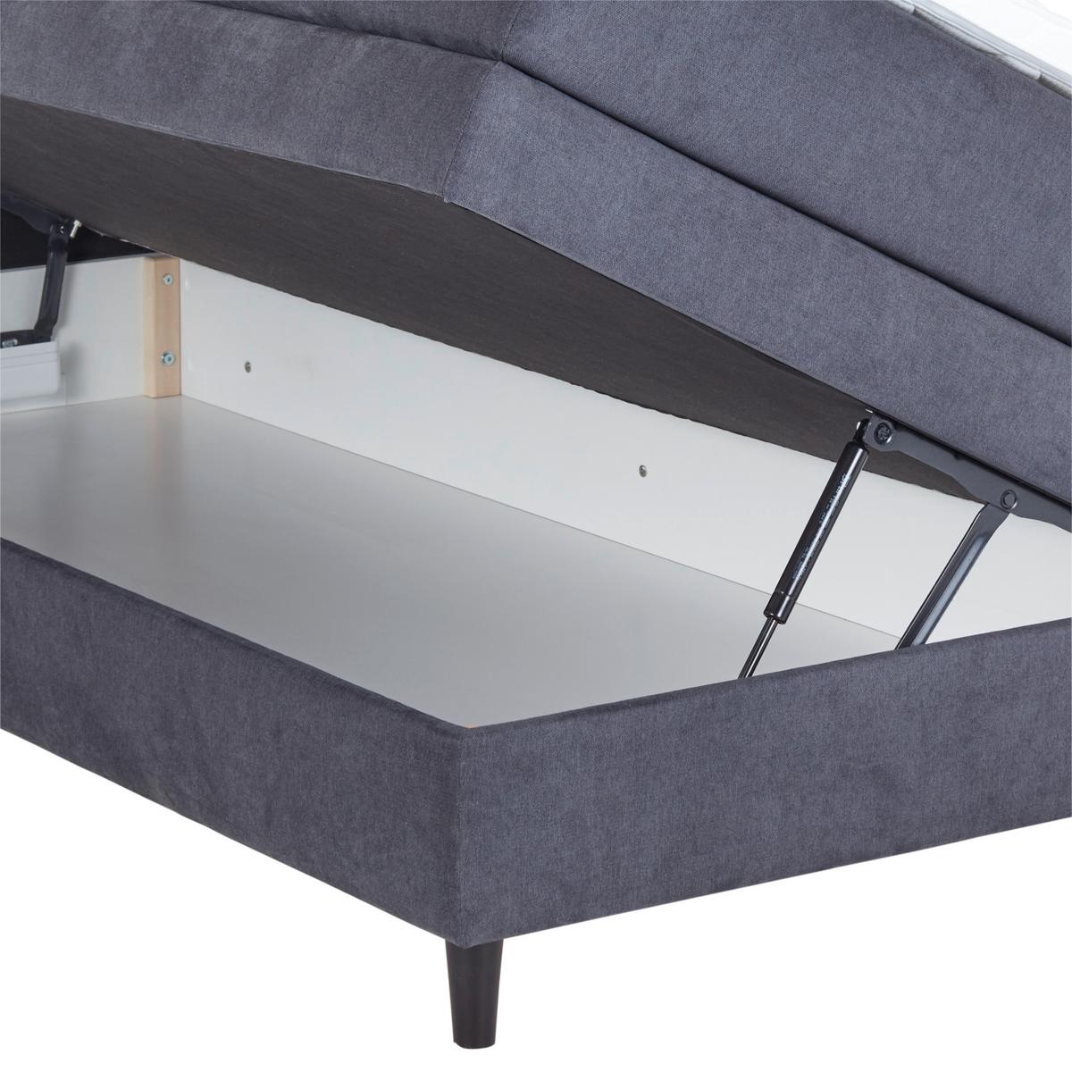 Boxspring Krevet Kleopatra - antracit, Konvencionalno, drvni materijal/tekstil (180/200cm) - Modern Living