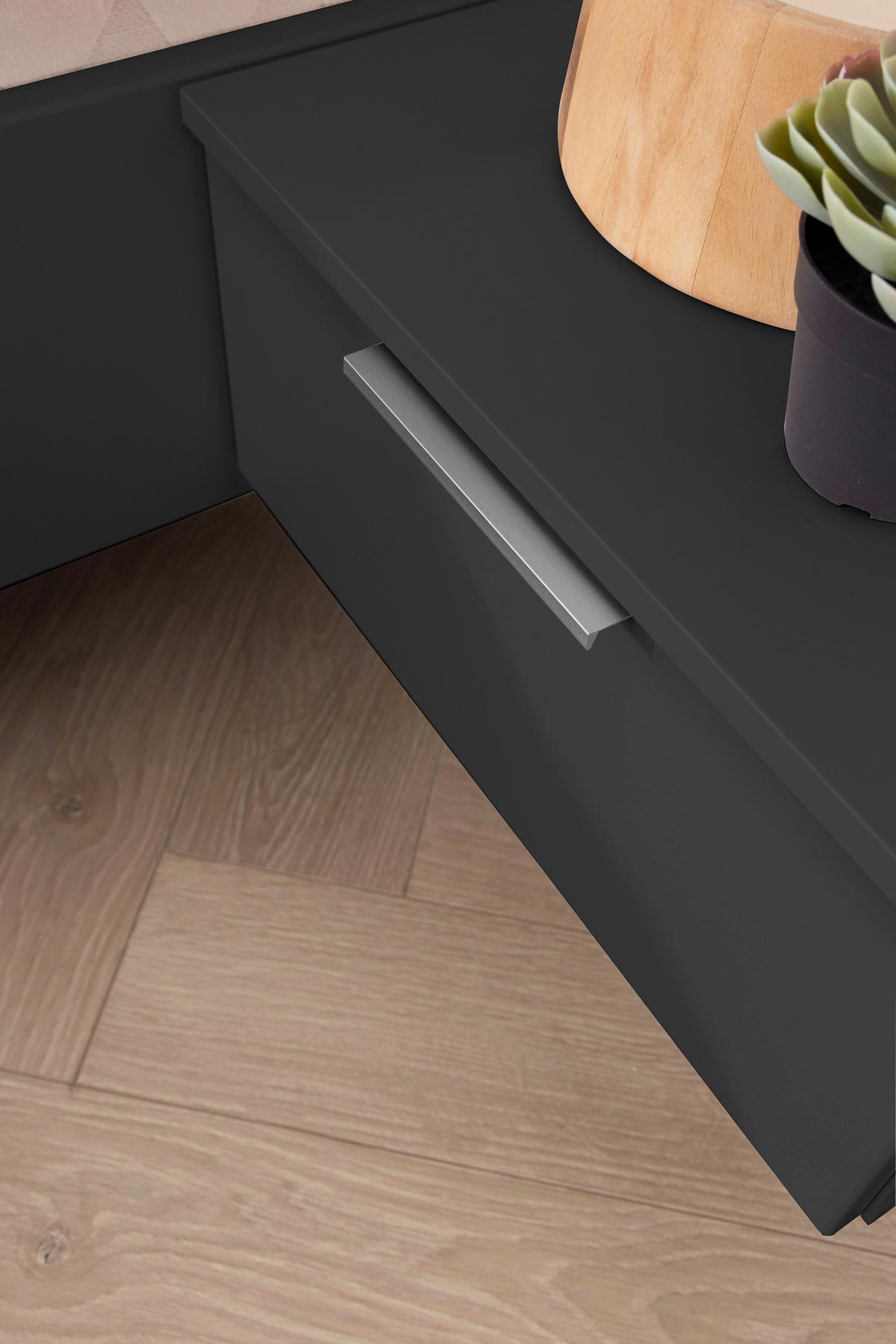 Bettanlage Lamella ca. 180x200 cm Grau/Eiche Artisan - Eiche Artisan/Grau, MODERN, Holzwerkstoff (180/200cm) - Rauch Möbel