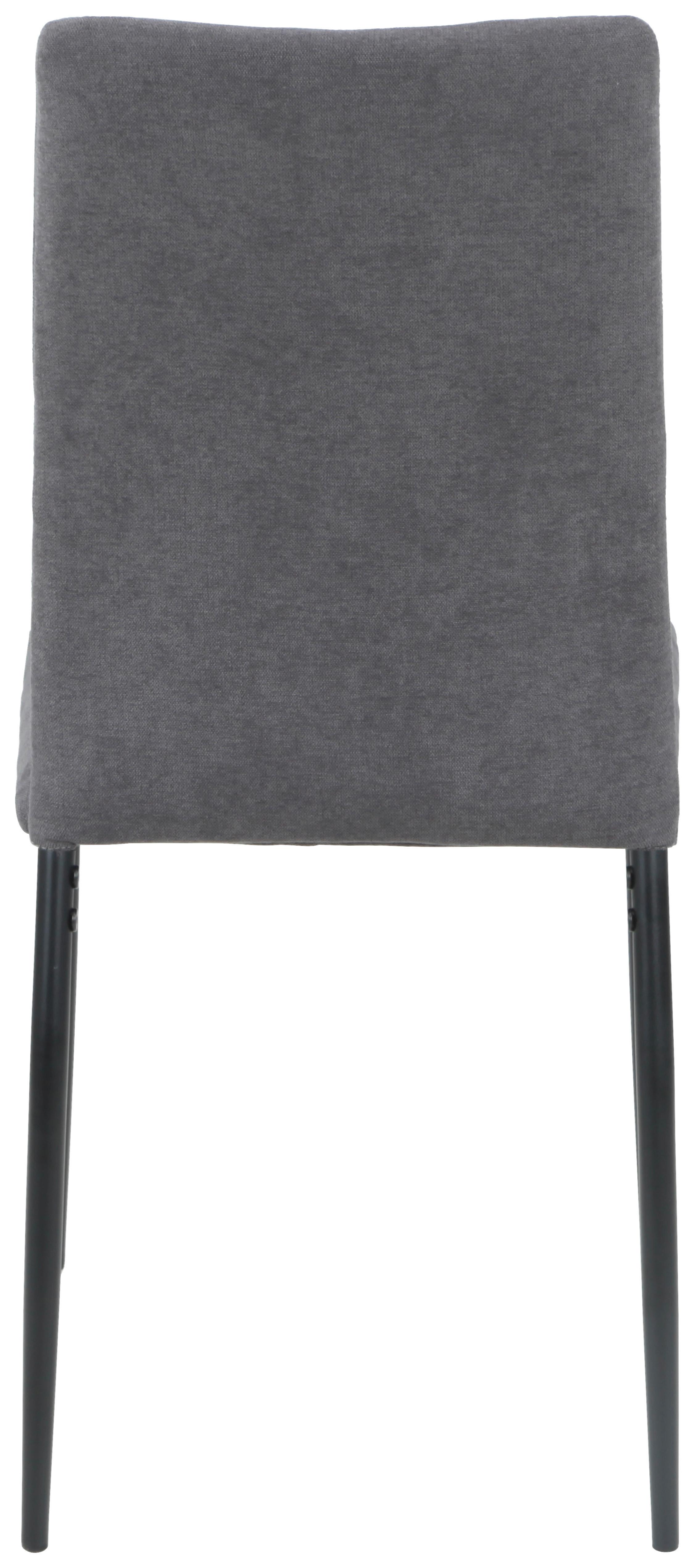 Stol Gitty, Antracit - črna/antracit, Moderno, kovina/tekstil (40/92/42cm)