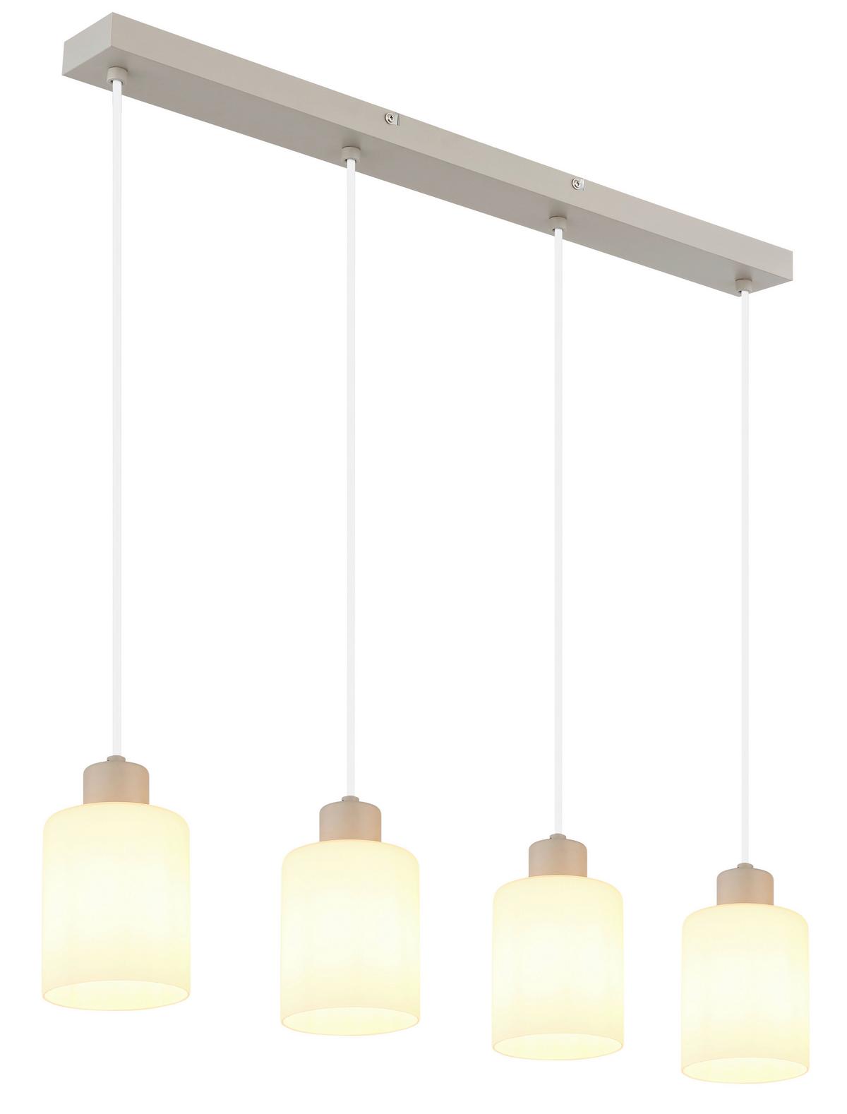 Függőlámpa 54114-4h Trent - fekete/szürke, Design, műanyag/üveg (70/10/120cm) - Globo