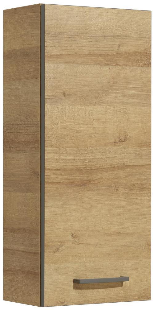 HÄNGESCHRANK Eichefarben 'Rüdesheim' - Eichefarben/Grau, Basics, Glas/Holzwerkstoff (30/70/20cm) - Xora
