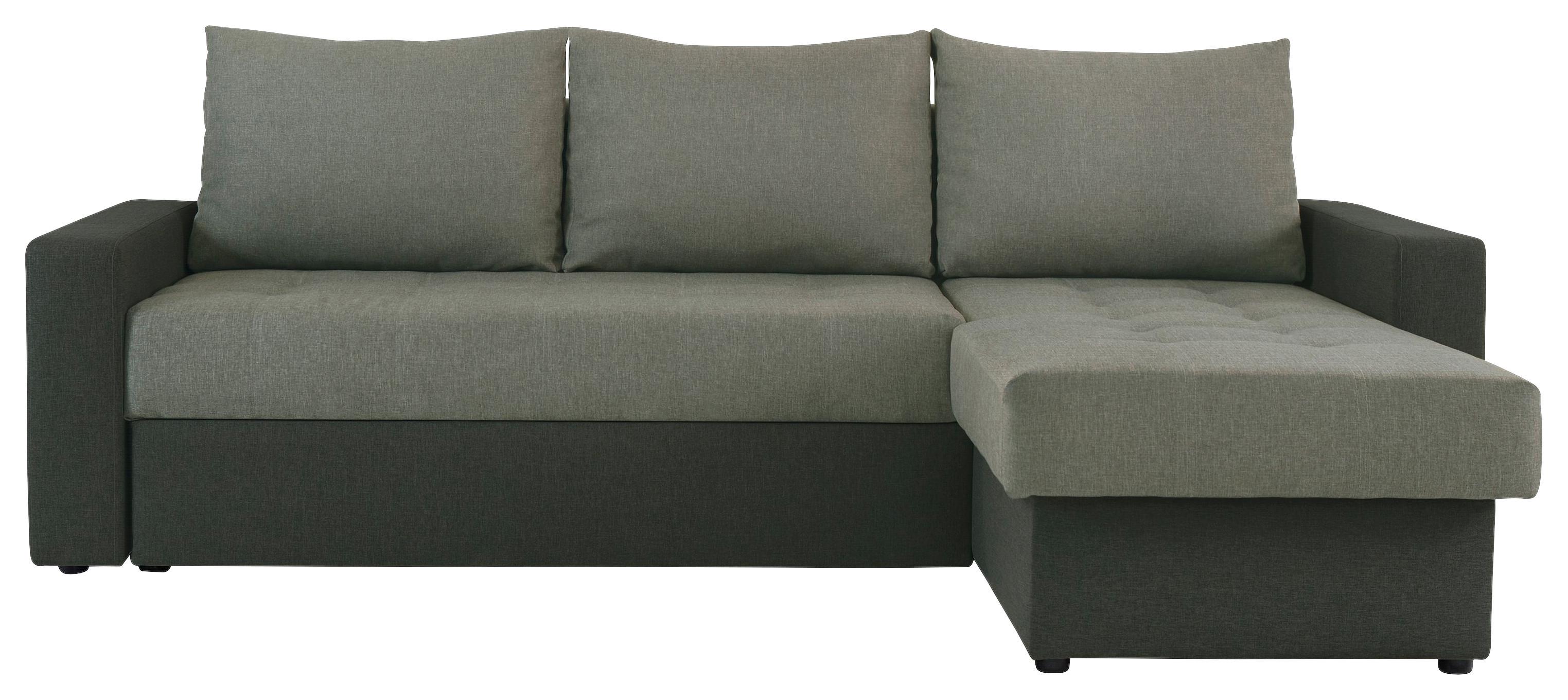Sedežna Garnitura Atlanta, Z Ležiščem - črna/zelena, Moderno, tekstil (230/160cm) - Modern Living
