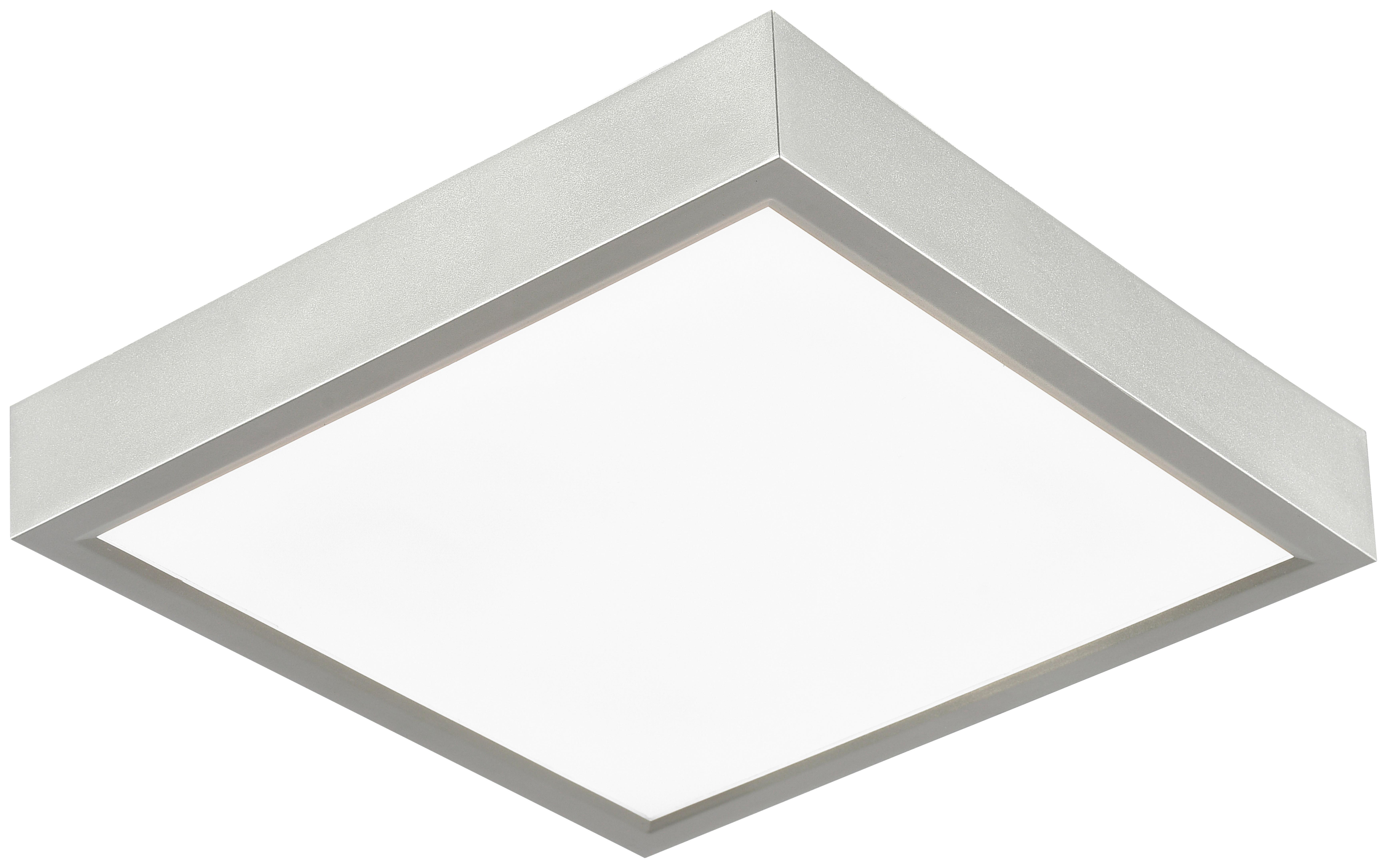 Stropna Led-svetilka Fridolin 2, Srebrna, 10 W - srebrne barve, Romantika, umetna masa (17/17/3,6cm) - Modern Living