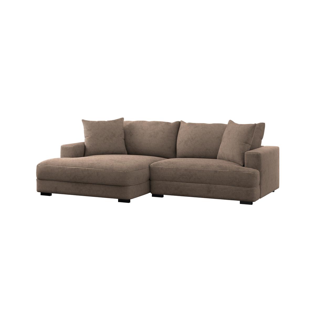 Ugaona Garnitura Pelle - bežbraon/crna, Moderno, tekstil (180/265cm)